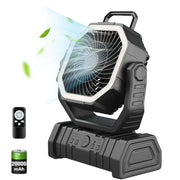 20000mAh 10000mAhUSB Rechargeable Camping Fan Portable Air Circulators Wireless Fans 270 ° Head Rotation Tent Fan