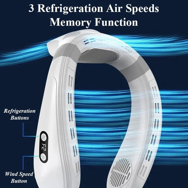 Portable Neck Fan - Rechargeable Bladeless Cooling Air Conditioner